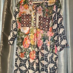 Valerie Stevens Multicolor Floral Blouse